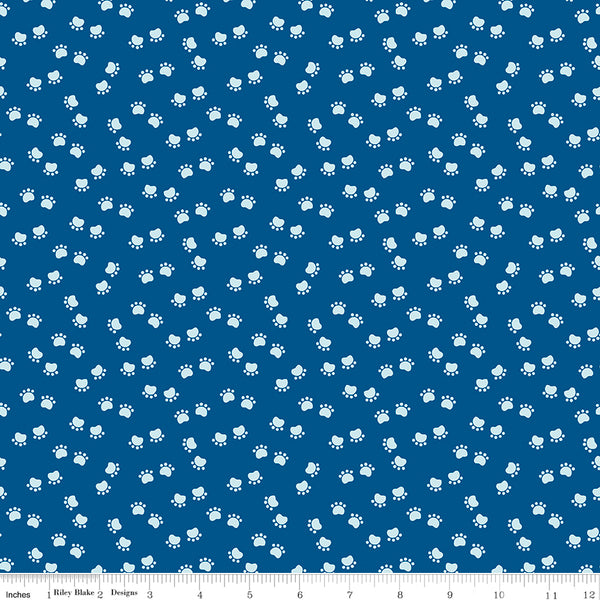 Cooper Fabric Pawesome Blue C11404-BLUE Quilting Fabric
