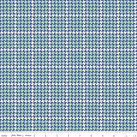 Enchanted Meadow Fabric Houndstooth Denim by Beverly McCullough for Riley Blake Designs C11554-DENIM
