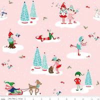 Pixie Noel 2 Fabric Main Pink by Tasha Noel for Riley Blake Designs C12110-PINK