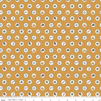 Love You S'more Fabric Badges Gold by Gracey Larson for Riley Blake Designs C12141-GOLD