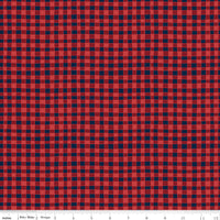 Love You S'more Fabric Gingham Red by Gracey Larson for Riley Blake Designs C12143-RED
