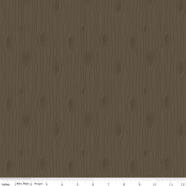 Love You S'more Fabric Bark Brown by Gracey Larson for Riley Blake Designs C12145-BROWN