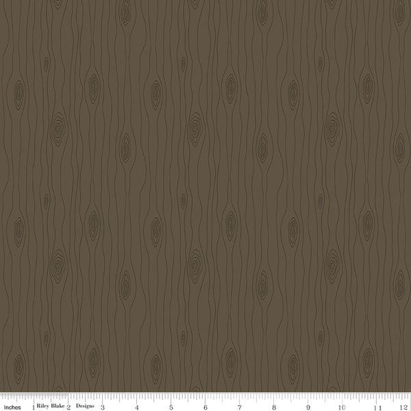 Love You S'more Fabric Bark Brown by Gracey Larson for Riley Blake Designs C12145-BROWN