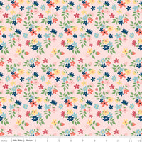 Sew Much Fun Fabric Floral Pink by Echo Park Paper Co for Riley Blake Designs C12456-PINK