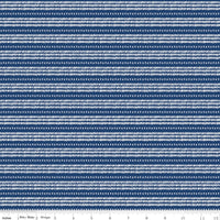 Land of the Brave Fabric Stripe  Navy by My Mind's Eye for Riley Blake Designs C13145-NAVY