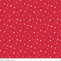 Land of the Brave Fabric Stars Red by My Mind's Eye for Riley Blake Designs C13146-RED