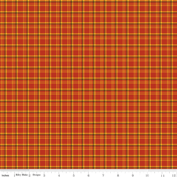 Give Thanks Plaid Red (C9525-RED) Quilting Fabric
