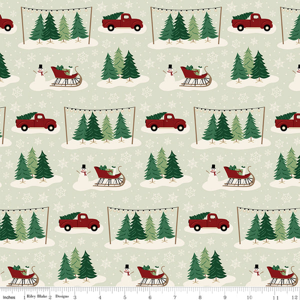 Christmas Traditions Main Mint (C9590-MINT) Quilting Fabric