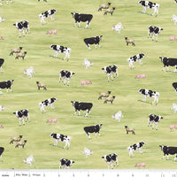 Barn Quilts Fabric Animals Green by Tara Reed for Riley Blake Designs CD11051-GREEN