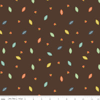 Woodland Flannel Fabric Leaf Brown by Ben Byrd for Riley Blake Designs F10632-BROWN