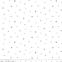Hello Winter Flannel Fabric Dots Multi by Tara Reed for Riley Blake Designs F11944-MULTI