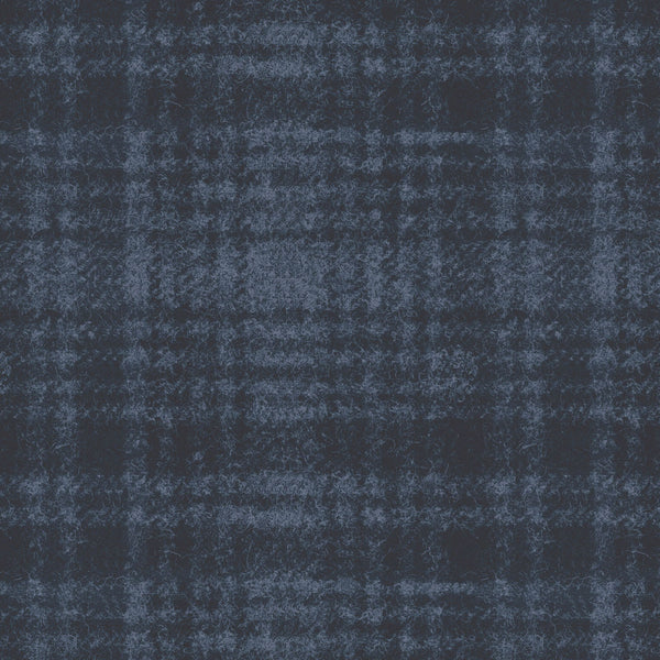 Woolies Flannel Fabric Windowpane Dark Navy by Bonnie Sullivan for Maywood Studio