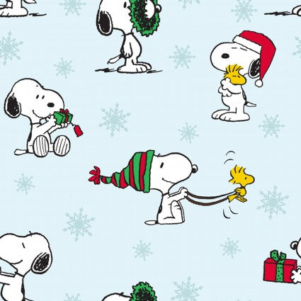 Peanuts Fabric Christmas Snoopy and Woodstock by Springs Creative
