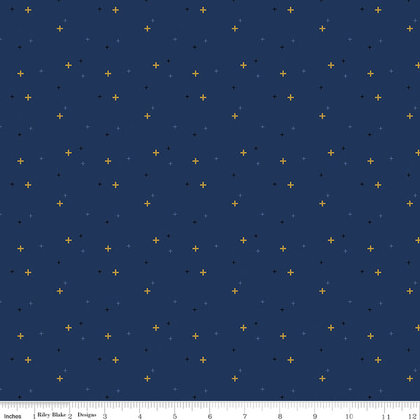 Sparkler Fabric Navy Sparkle by Melissa Mortenson for Riley Blake Designs